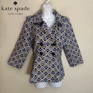 Kate Spade Jacket Size 4 Gently worn 100% cotton Double breasted Fully lined